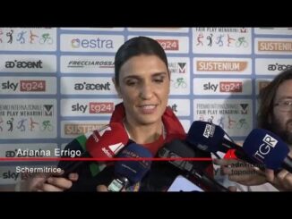Premio Fair Play Errigo Felice di ricevere questo premio a nome della scherma italiana