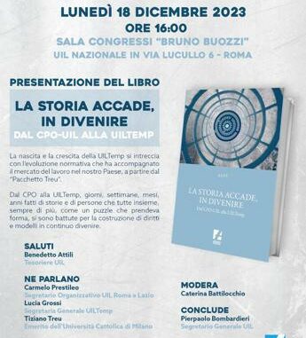Libri, “La storia accade in divenire”: dal cpo alla Uiltemp