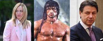 Meloni, Conte e lo scontro su… Rambo