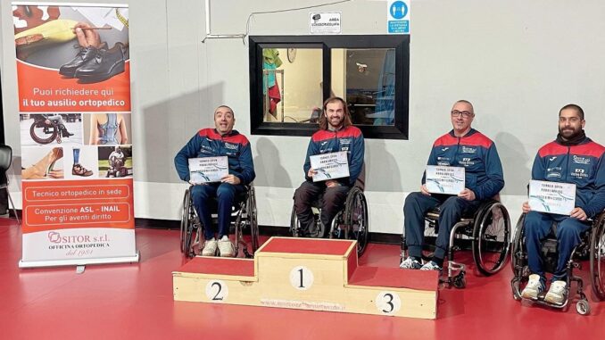 Podio singolo classe 1-5 con da sx Gaias, Maris, Murgia e Melis odio singolo classe 1-5 con da sx Gaias, Maris, Murgia e Melis
