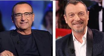 Carlo Conti nuovo conduttore Sanremo, Amadeus: “In bocca al lupo”