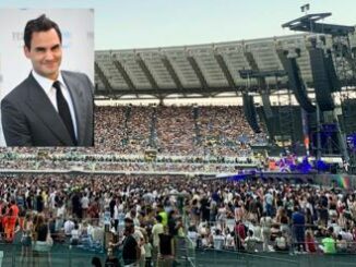 Roger Federer al concerto dei Coldplay Chris Martin gli dedica dei versi
