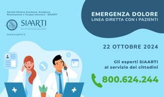 Sanita Siaarti Boom di chiamate al numero verde per dolore cronico mille in un giorno