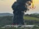 Perugia incendio in fabbrica materiali plastici a Umbertide enorme nuvola nera