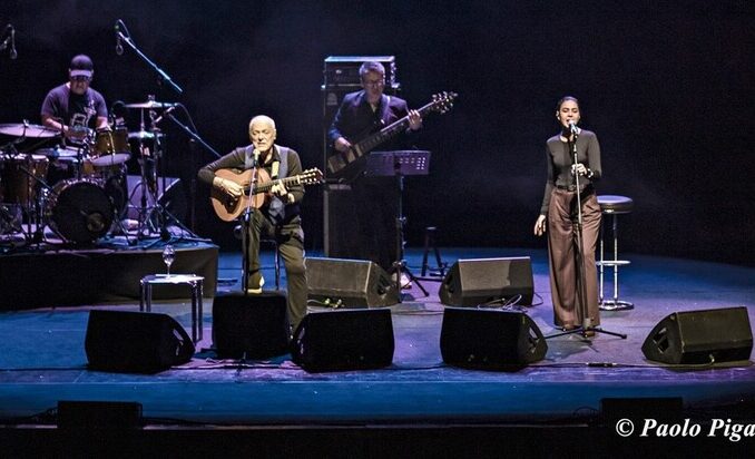 Toquinho e Camilla Faustino (Foto Paolo Piga da Social Teatro Massimo)
