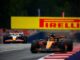Formula 1 gru fa cadere cartellone pubblicitario sulla pista prima del Gp dAustria