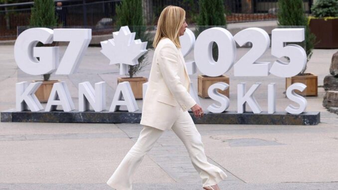 G7, Meloni traccia bilancio: “No a Iran potenza nucleare”. E sui dazi: “Soluzione si troverà”