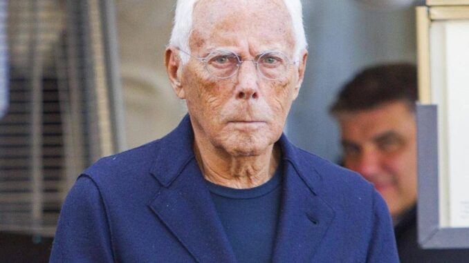 Giorgio Armani convalescente, non sarà presente alle sue sfilate