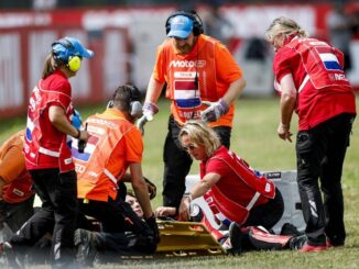 Moto3 paura ad Assen brutto incidente per Lunetta trasportato in ospedale