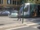 Roma microcar fa inversione su binari a Trastevere investita dal tram